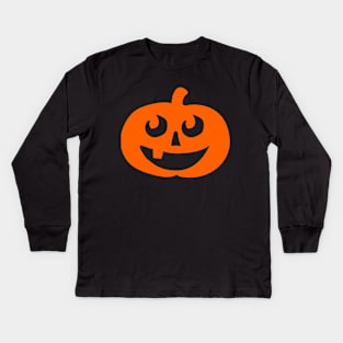 Cute Cartoon Halloween Pumpkin Face Costume Kids Long Sleeve T-Shirt